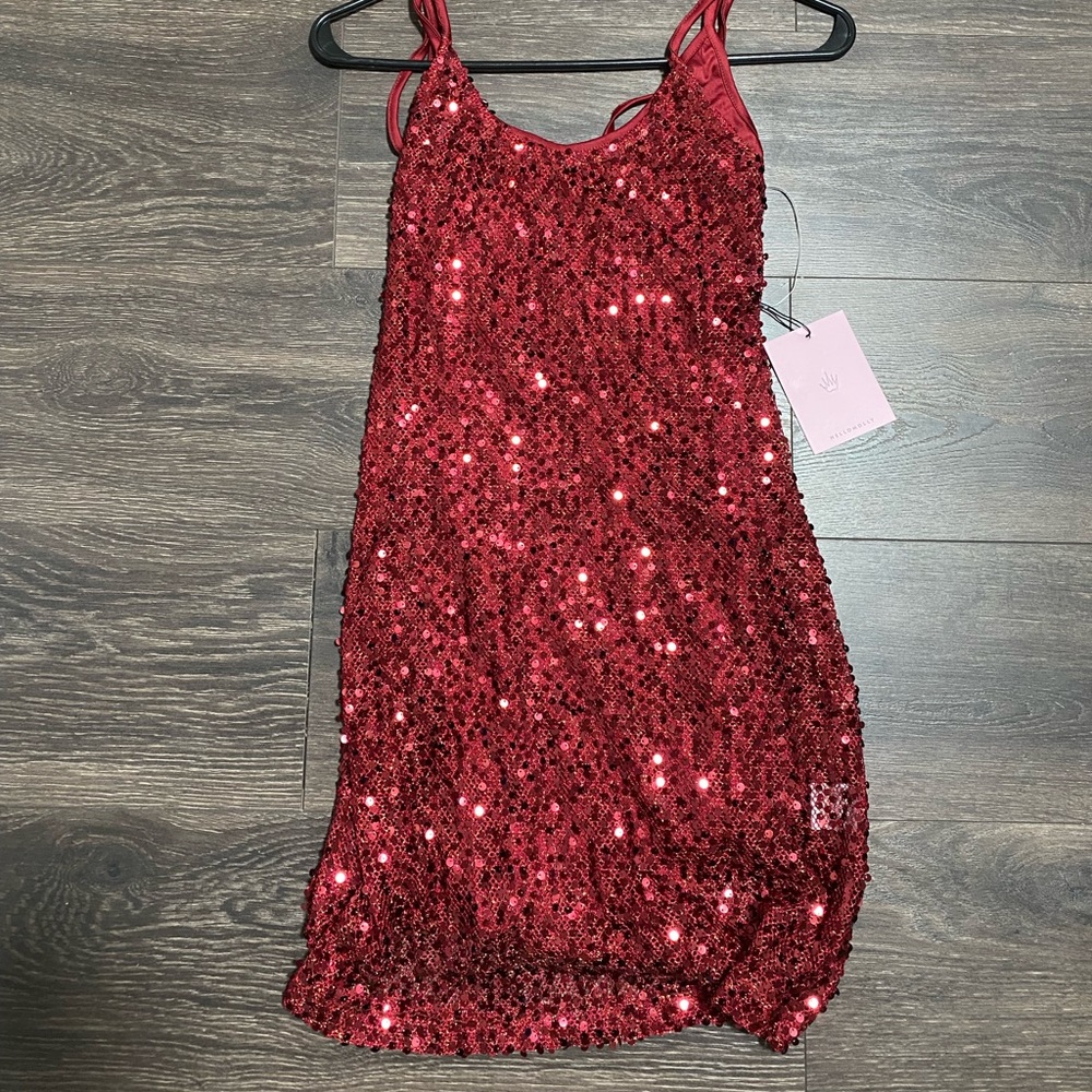 Hello Molly red sparkly dress